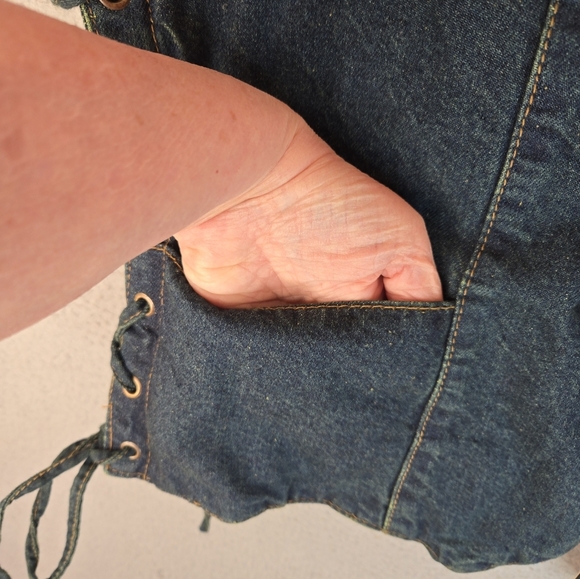 Milwaukee Unisex Denim Collection Performance Vest Sz 2XL Dark Blue Biker - Picture 6 of 13